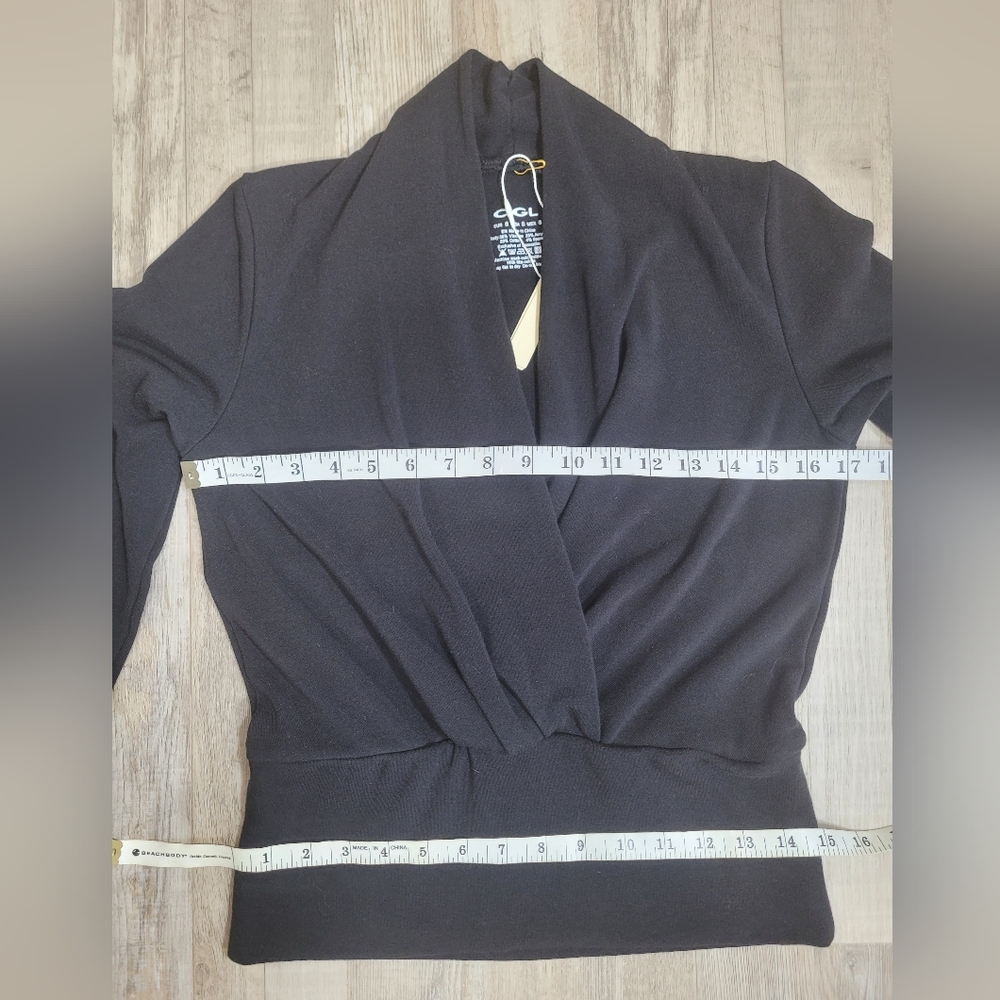 OGL Black Surplice Tuckable Top - Picture 4 of 9